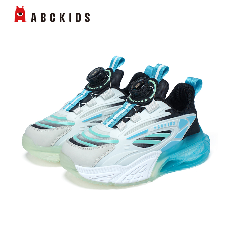 ABCkids童鞋2025秋季新款运动透气时尚潮流耐磨拼色旋转扣户外鞋
