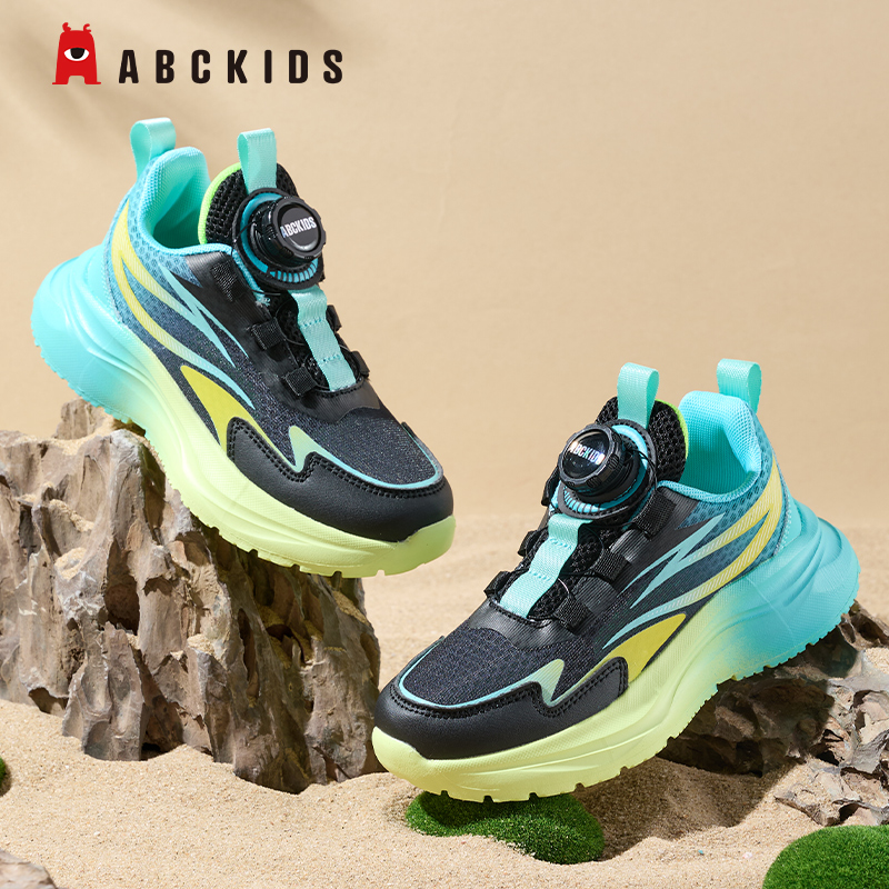 ABCkids男童运动鞋儿童休闲2025秋季新款中大童透气网面碳板跑鞋