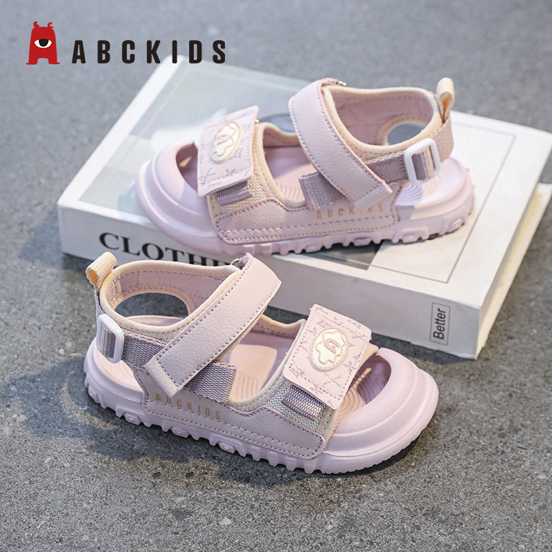 ABCkids童鞋女童凉鞋儿童2026夏季新款包头鞋子女孩露趾沙滩鞋潮