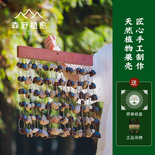 森野植愈 天然植物果壳排铃 音束实手摇铃疗愈音乐伴奏手摇串乐器
