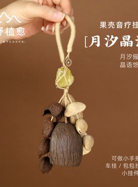 森野植愈 天然植物果壳包包挂件玄月种子果实手摇铃小挂饰送礼物