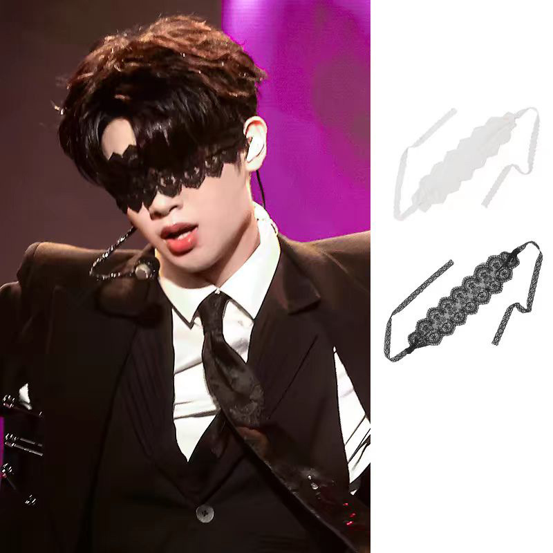 明星同款蕾丝蒙面眼罩黑色性感网红万圣节化装舞会派队面纱面罩