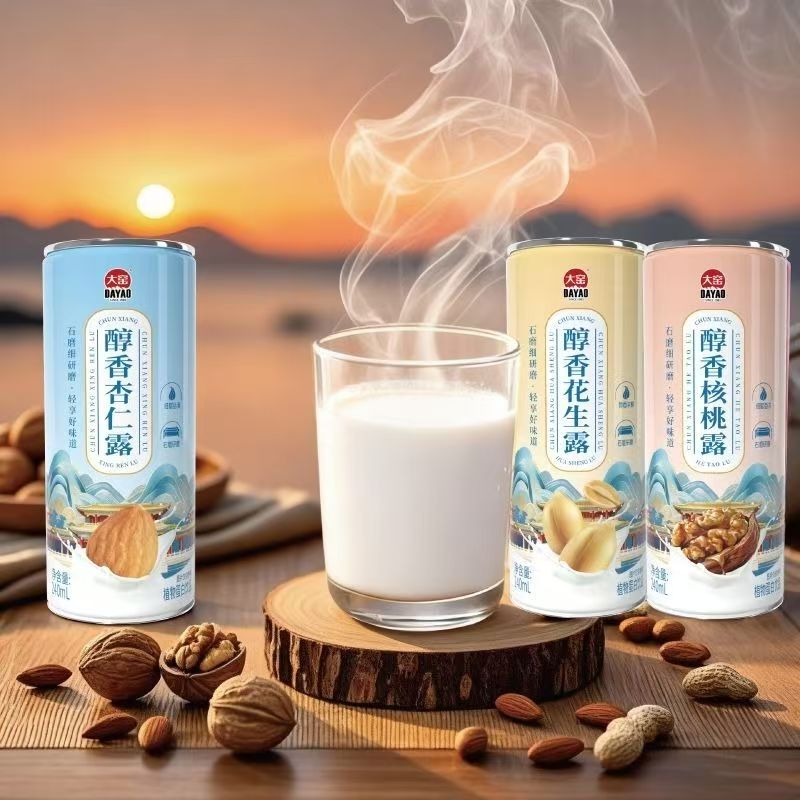 大窑醇香花生露杏仁露核桃露16罐