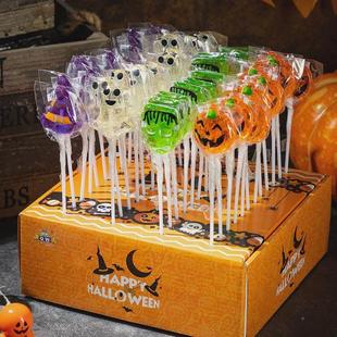 万礼节糖盒装饰品儿童万圣果节物棒棒糖圣0CFZ脂健康小零食硬糖