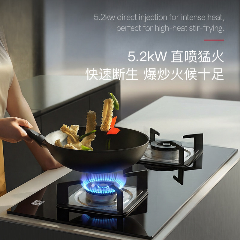 CROWN 小灶王S73413B家用5.2kW大火力燃气灶节能煤气炉