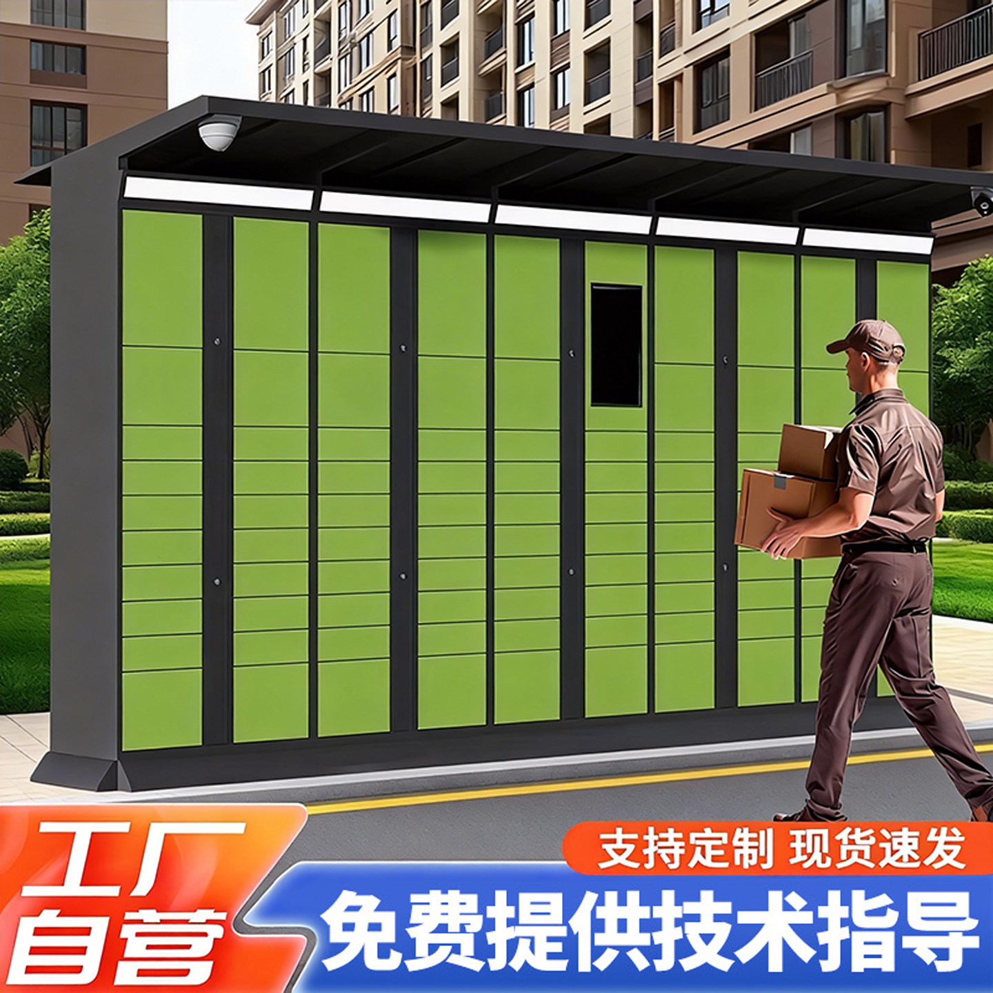 智能快递柜菜鸟驿站小区自提柜微信联网自助寄存柜室外扫码取件