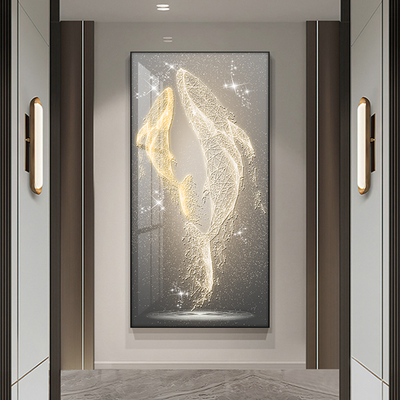 GULAGOS鲸鱼寓意玄关装饰画抽象轻奢现代客厅背景墙壁画走廊挂画