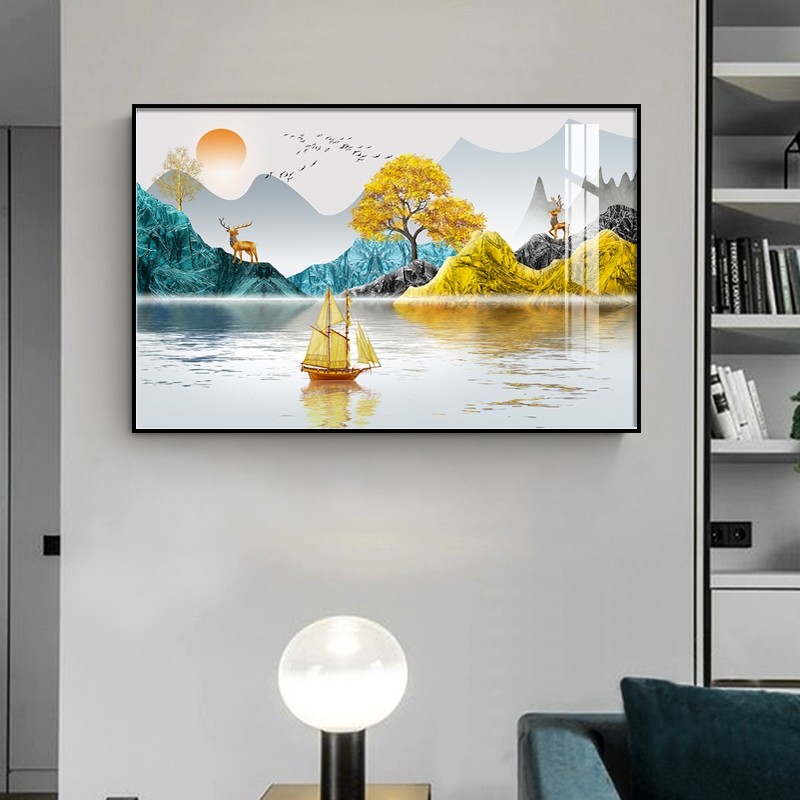 GULAGOS现代客厅装饰画玄关餐厅鞋柜挂画饭厅横幅卧室床头墙壁画,家居饰品,现代装饰画,淘宝优惠券,粉丝福利购,淘宝优惠卷