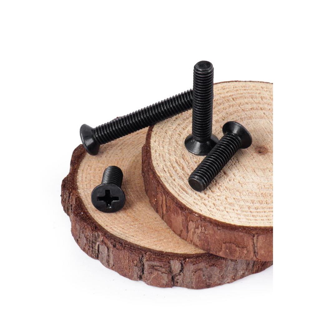 坚奕加硬黑色沉头十字螺丝平头机螺钉螺栓电子小螺丝M1M2M3M4M5M6