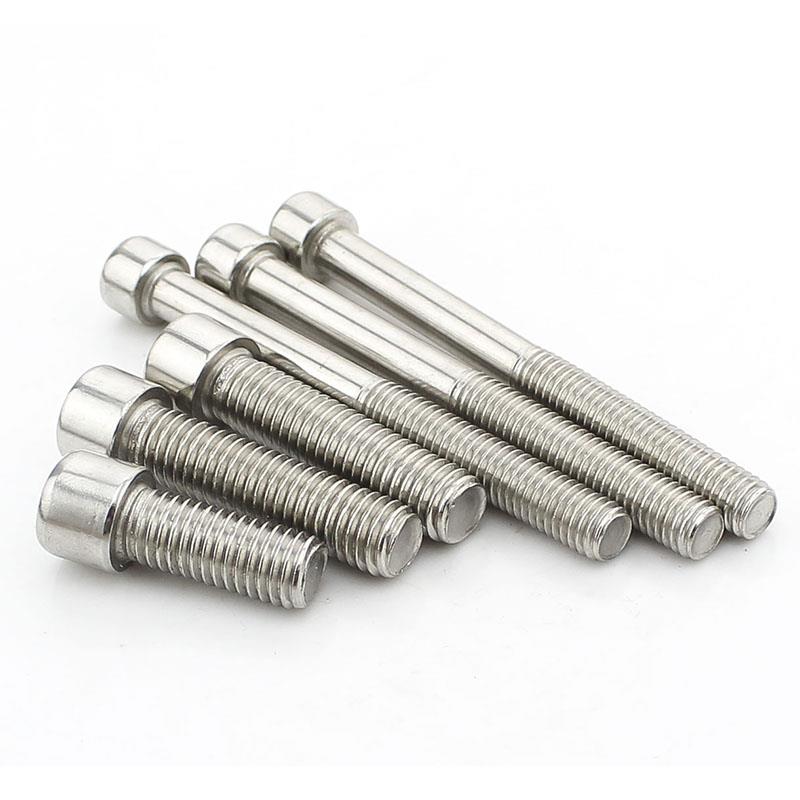 M3M4M5M6M8 201不锈钢内六角螺丝光头杯头螺钉圆柱头加长螺栓螺杆