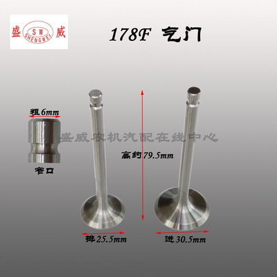 。风冷柴油机配件 凯马/科普/开普 170F/173F/178F/186F 进排气门