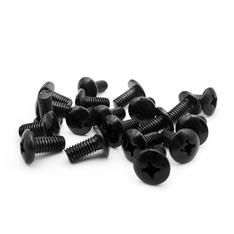 304黑色不锈钢十字大扁头TM螺栓蘑菇头伞型螺丝钉M2 M2.5M3M4M5M6