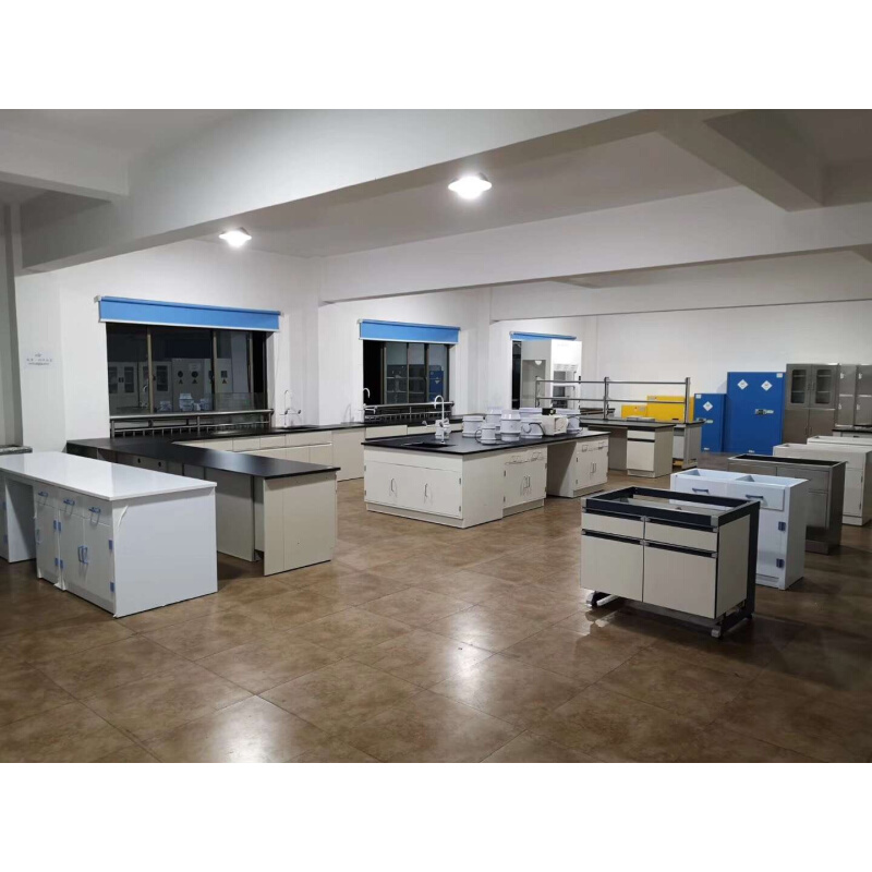 。钢木全钢实验台化验室工作台化学试验桌定制中央操作台边台通风