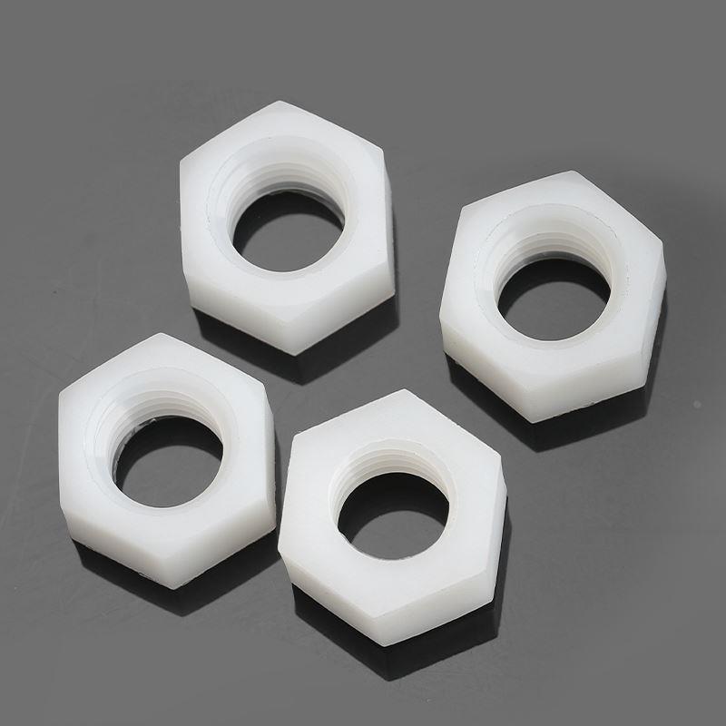 塑料尼龙六角螺母透明螺丝帽塑胶螺帽大全M2M3M4M5M6M8M10M12-M16