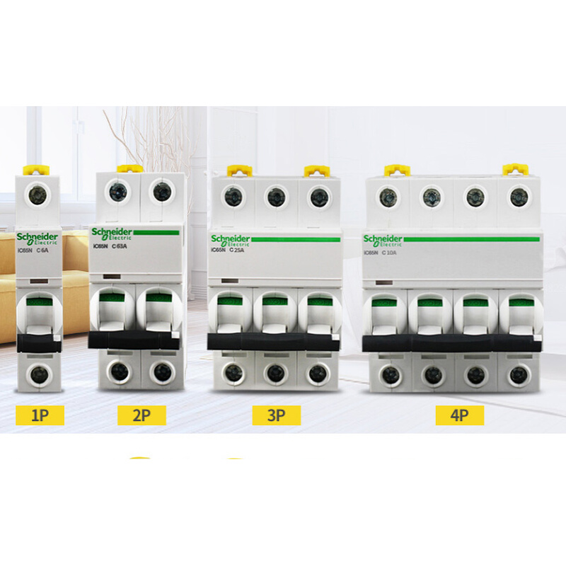 。正品C120H-D80A施耐德100A断路器 125A大电流D型空开1P 2P 3P4P