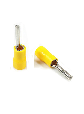 。PTV5.5-13针型管型预绝缘接线端子插针型冷压端子4-6平方黄色绝