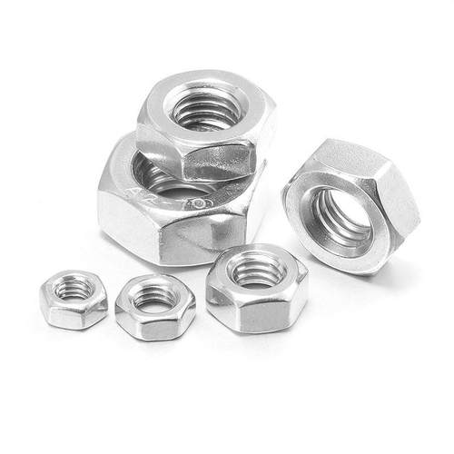 304不锈钢螺母六角螺帽螺丝帽螺栓帽大全M2M3M4M5M6M8M10M12M1416