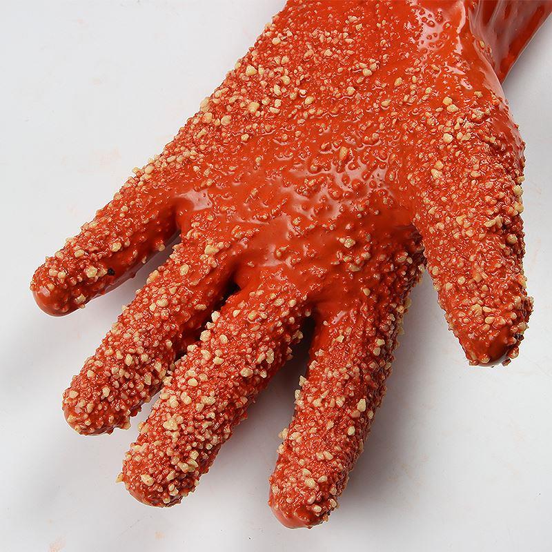 东亚888止滑防滑耐油弱酸碱手套加厚耐磨抓杀鱼橡胶劳保工业防水