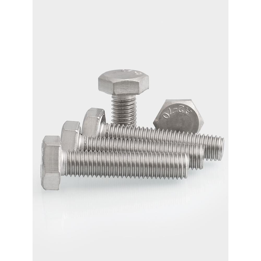 M3M4M5M6 304不锈钢外六角螺丝全牙螺栓螺杆螺钉*5x6-140x150x160