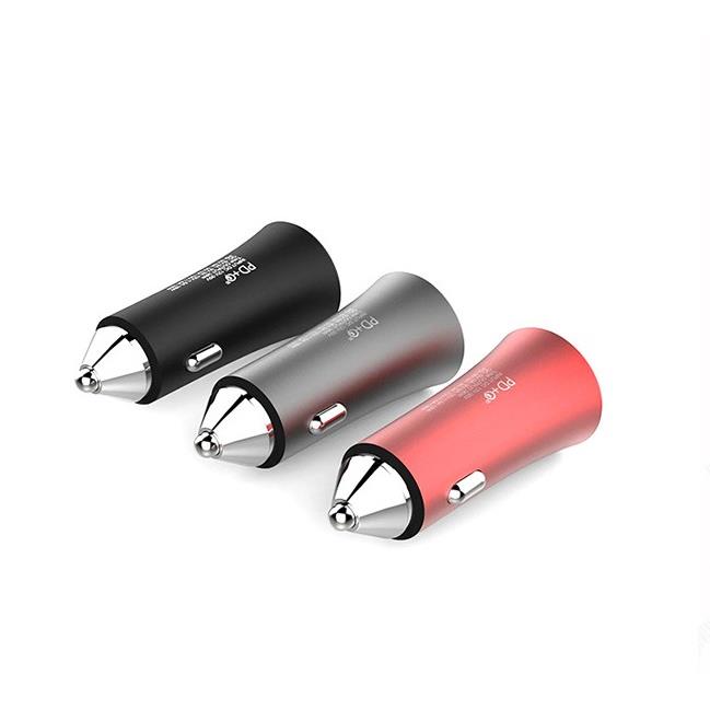 PD20W+QC3.0 22.5W双快充5V3A手机平板车载点烟器金属车充