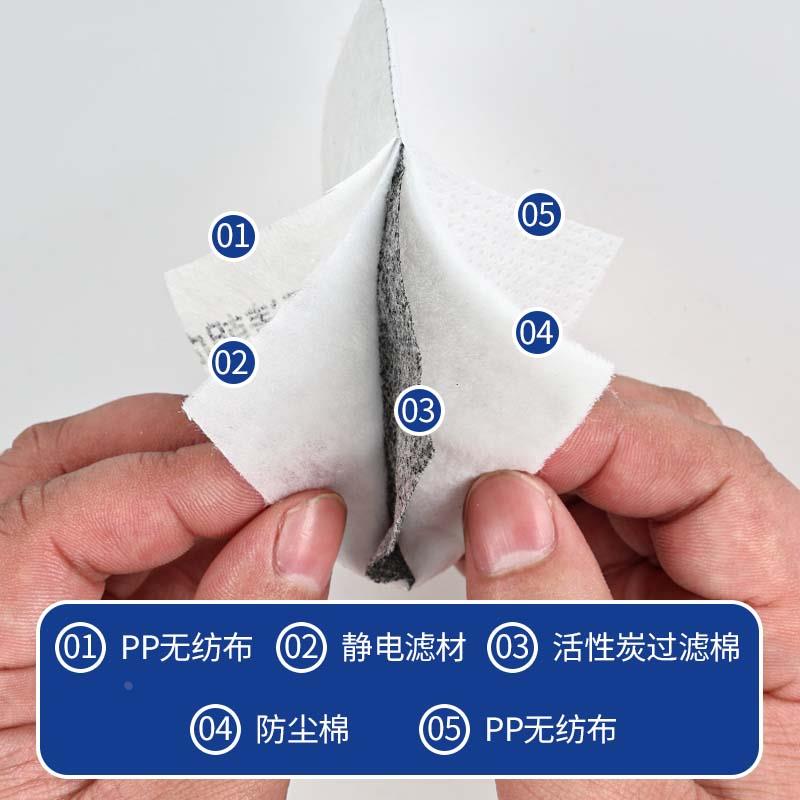 口罩防尘防工业粉尘3701过滤棉kn95活性炭滤纸透气煤矿电焊打磨男