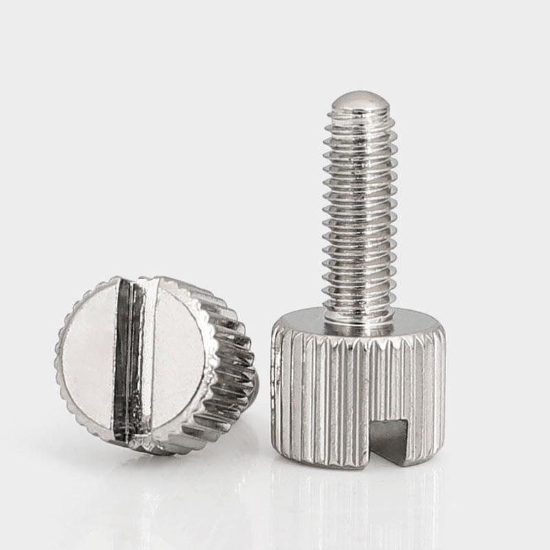 M4硬币一字槽螺丝超凡追龙按压夹片扁皮高头手拧锁紧弹弓快装螺钉