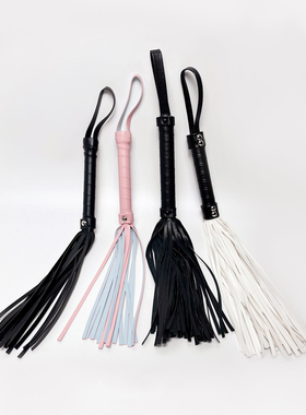SP工具散鞭小皮鞭小圈实践工具 新手不疼马卡龙粉黑色鞭子