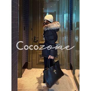 ZONE 重塑 刘 经典 90白鹅绒银狐毛毛领鹅绒服CD2A312 一一 COCO