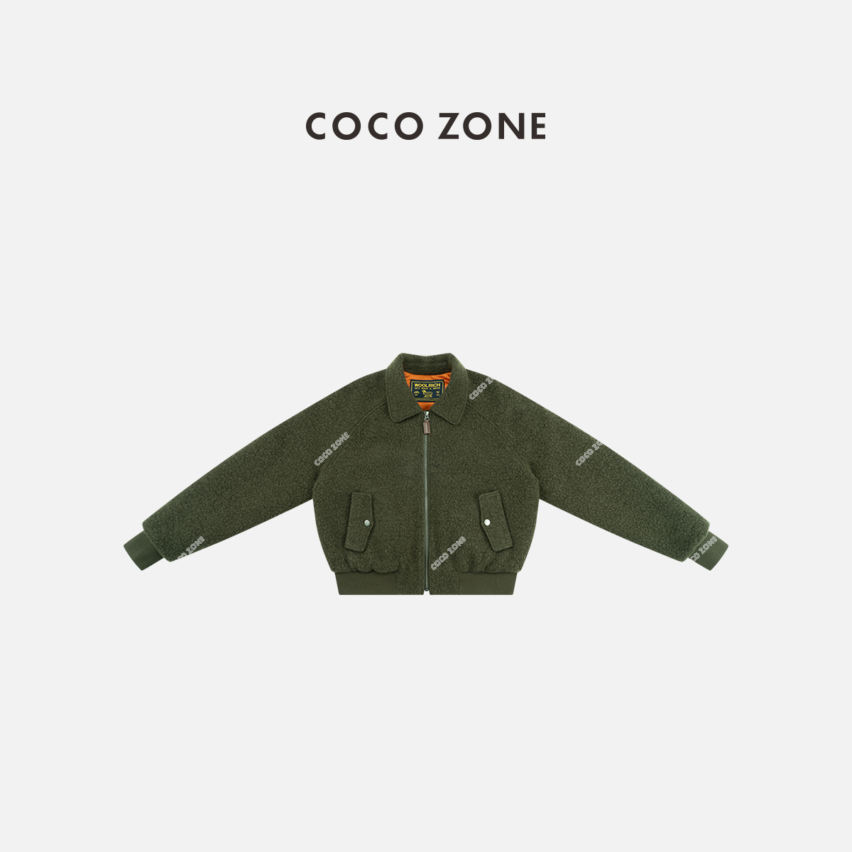 COCO ZONE 刘一一 秋冬时尚翻领拉链外套高级感百搭上衣CC1C2215