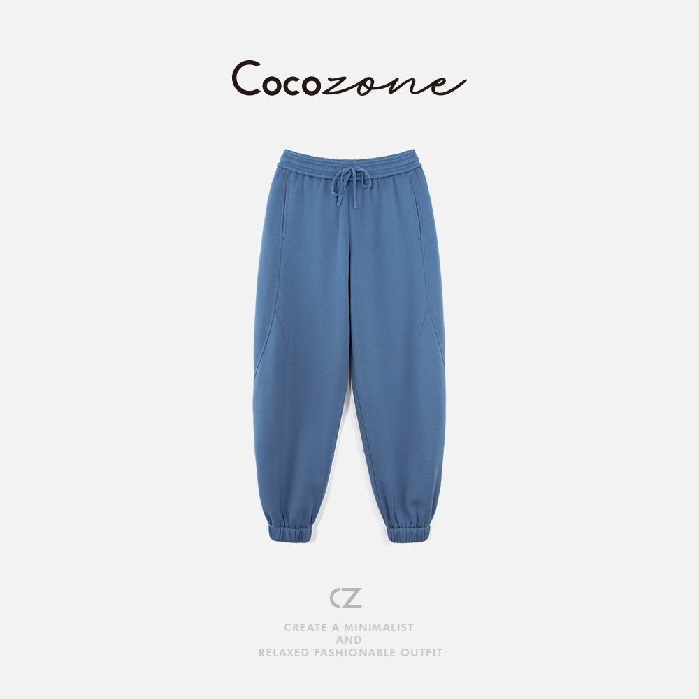 COCO ZONE 刘 一一 "暖心卫裤"束脚双缝边纯色休闲裤 CD1A1640,女装/女士精品,休闲裤,淘宝优惠券,粉丝福利购,淘宝优惠卷