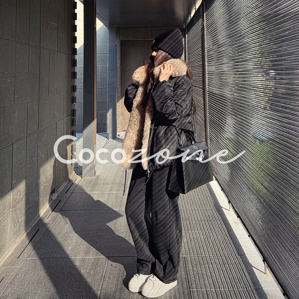 COCO ZONE 刘 一一“格雷派克”90白鹅绒翻领拉链鹅绒服CD2A2939