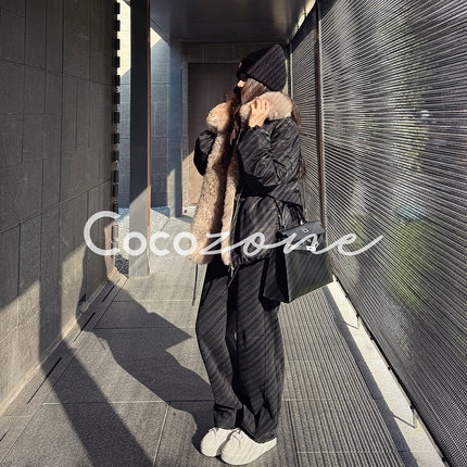 COCO ZONE 刘 一一“格雷派克”90白鹅绒翻领拉链鹅绒服CD2A2939