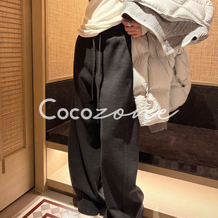 ZONE 边条纹休闲裤 刘 绵羊毛混纺 CD2A2923 一一 COCO