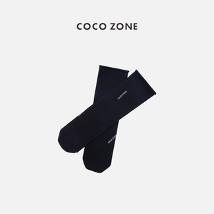 COCO ZONE2024春夏女简约纯色中筒袜百搭无骨堆堆袜CC2A0396
