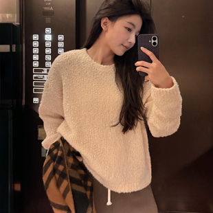 ZONE 圆领羊毛毛织上衣 刘11 韩版 CD1A1370 羊毛混纺 COCO