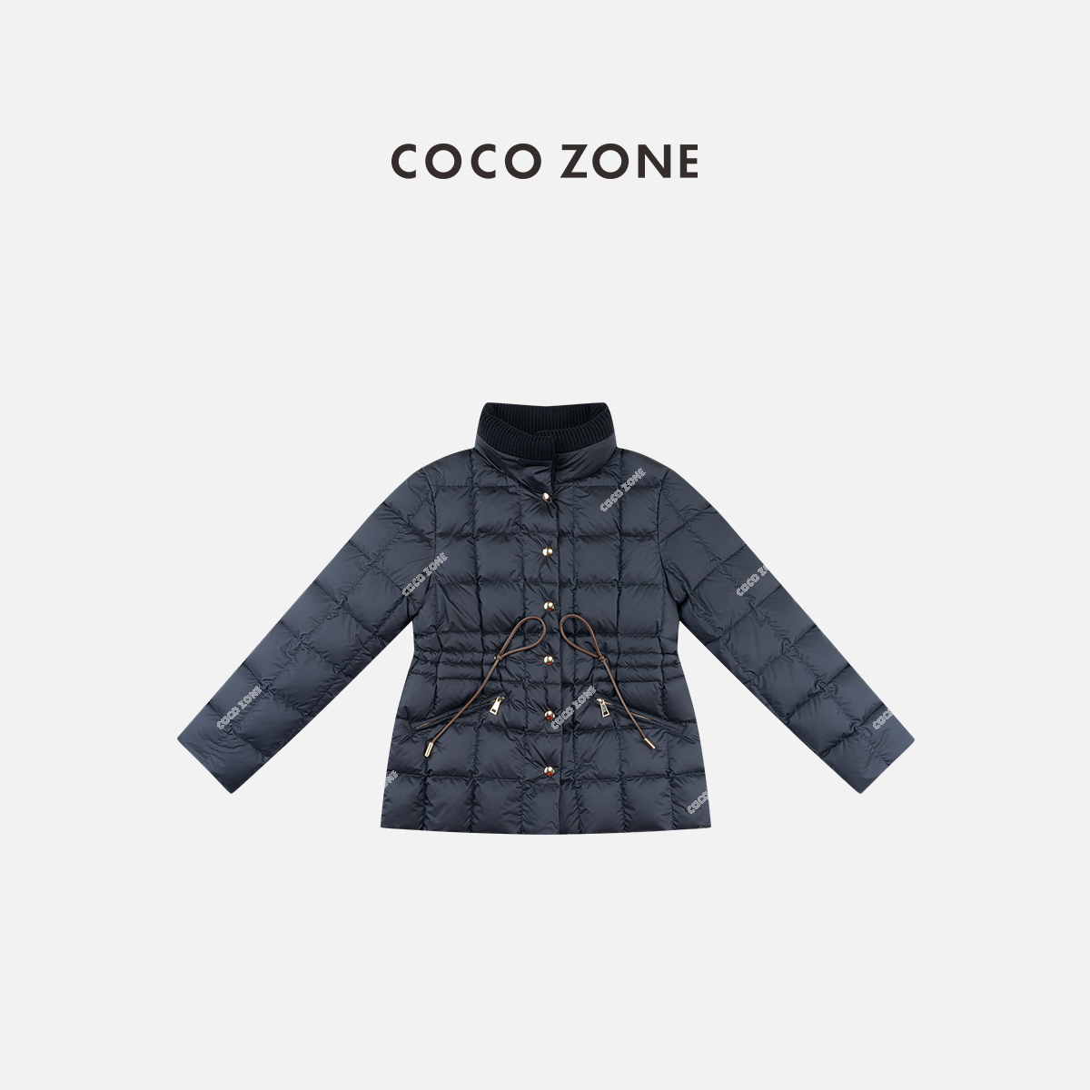 COCO ZONE 刘一一秋冬90鹅绒设计感收腰气质保暖羽绒服CC2C2135