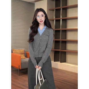 ZONE 100绵羊毛假两件针织衫 刘一一 春季 CD1A0026 Rosy氛围 COCO