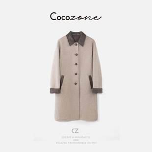 经典 COCO 绵羊毛混纺 刘11 复古撞色单排扣外套CD2A2014 ZONE