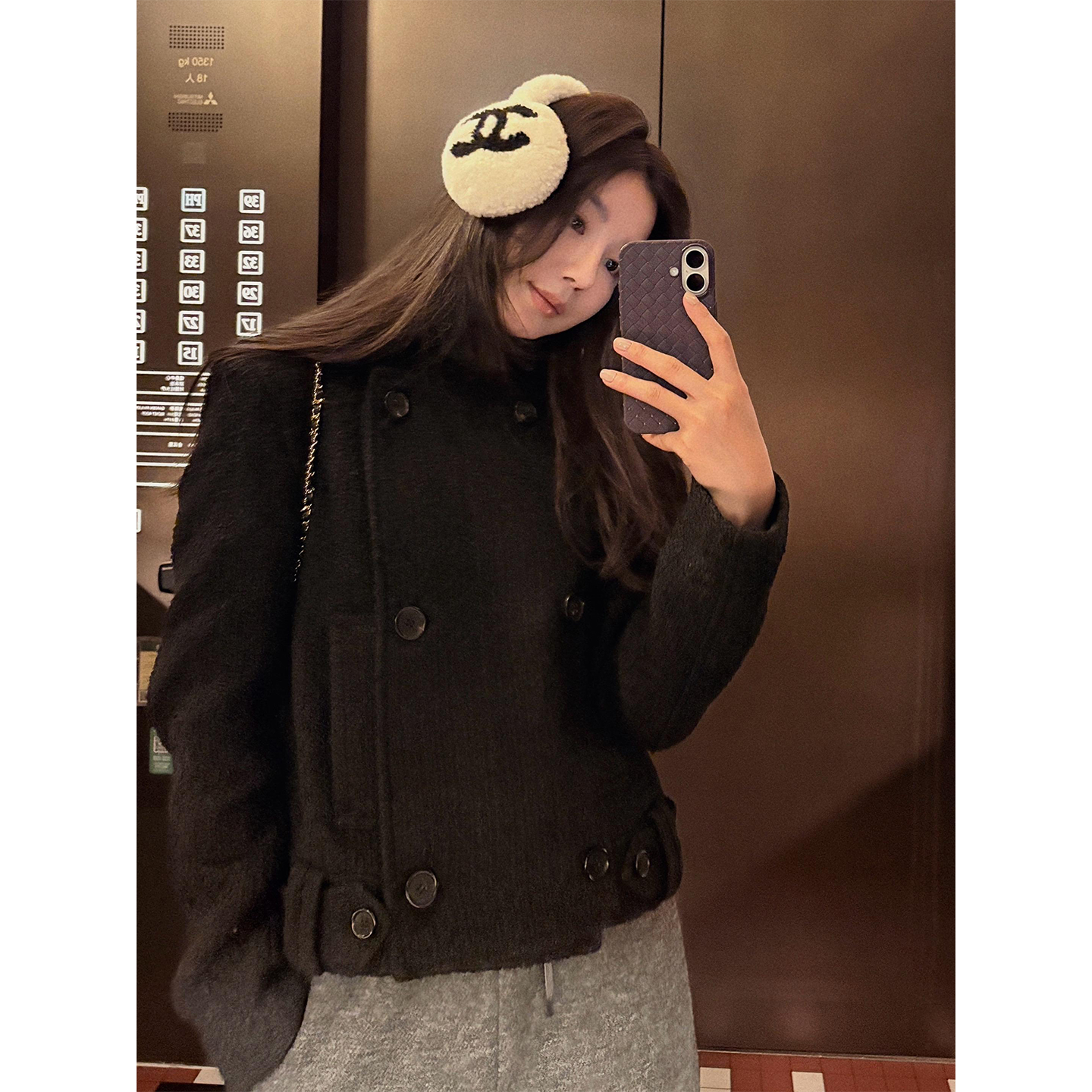 COCO ZONE 刘11“温蒂”复古立领简约扣子外套 CD2A2640