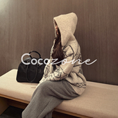 拉链对称连帽毛织外套 COCO CD2A3088 一一 几何外套 ZONE 刘