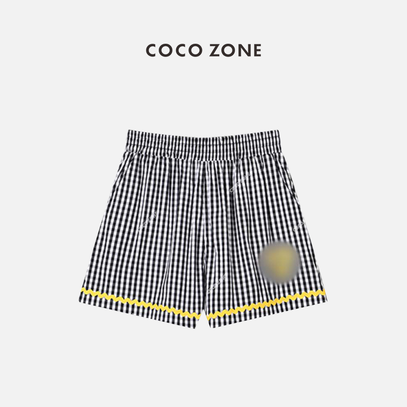 COCOZONE经典款格子短裤
