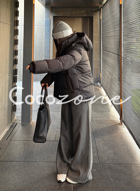 COCO ZONE 刘 一一 “五宫格”95白鹅绒连帽鹅绒服 CD2A3143