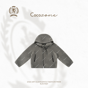 COCO ZONE 刘一一 高级感休闲连帽皮毛一体皮草外套 CC1C2277