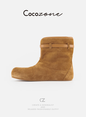 COCO ZONE 刘11 复古毛绒拉链温暖舒适感靴子 CD2A2611