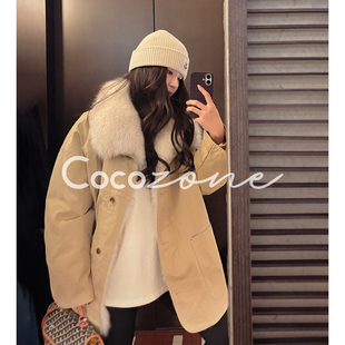 温暖对白 COCO 一一 刘 90鹅绒狐狸毛毛领鹅绒服CD2A3142 ZONE