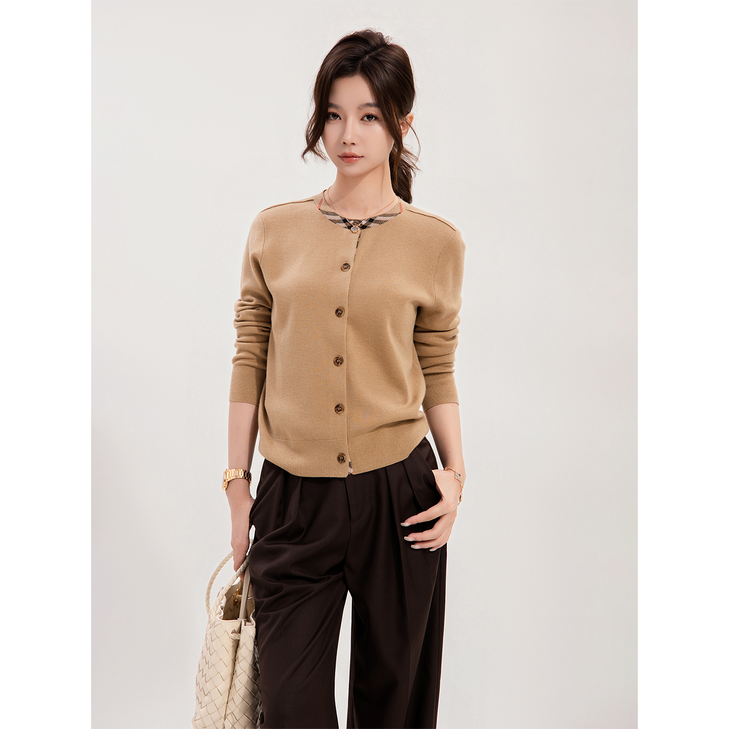 COCO ZONE 刘11【绵羊毛混纺】优雅设计美学毛织上衣CD2A1458