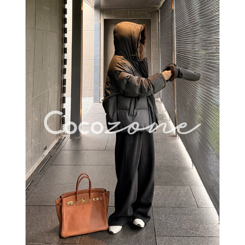 COCO ZONE 刘 一一“水貂鹅”90白鹅绒羊毛混纺水貂鹅绒服CD2A321