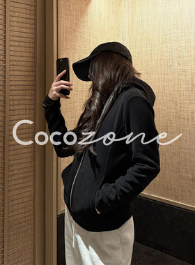 COCO ZONE 刘 一一 “十字花”连帽拉链长袖外套 CD1A1627