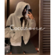 绒感基础款 COCO 拉链卫衣外套CD1A1822 一一 奶酪 ZONE 刘