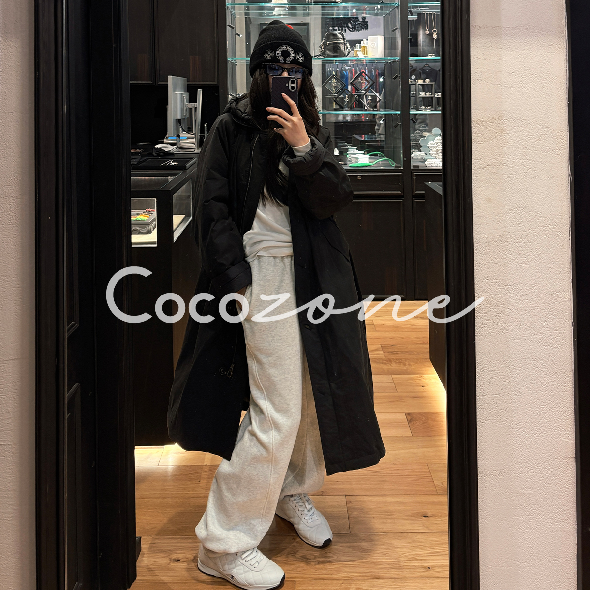COCO ZONE 刘 一一 “风衣战袍”90白鹅绒连帽鹅绒服 CD2A3166